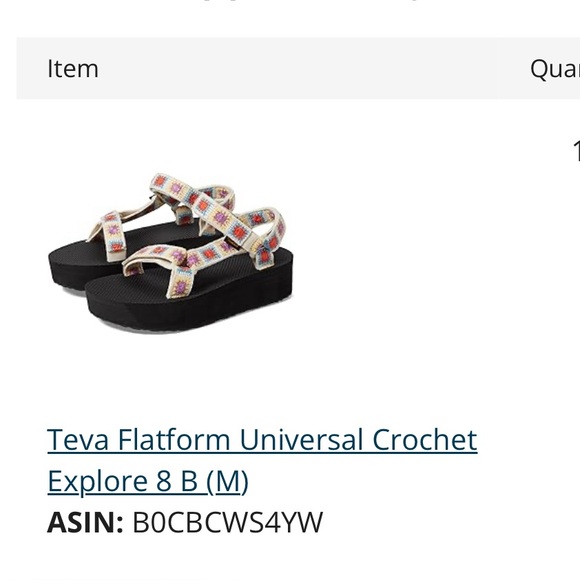 Teva flatform universal crochet - Picture 4 of 4